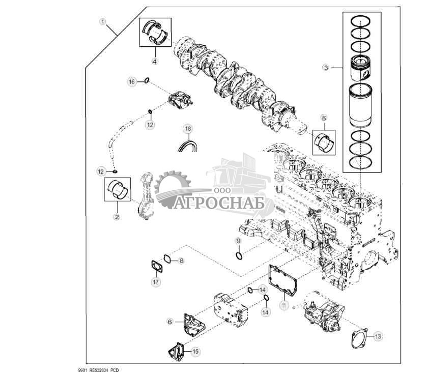 9901 Комплект для капитального ремонта двигателя (12) 
